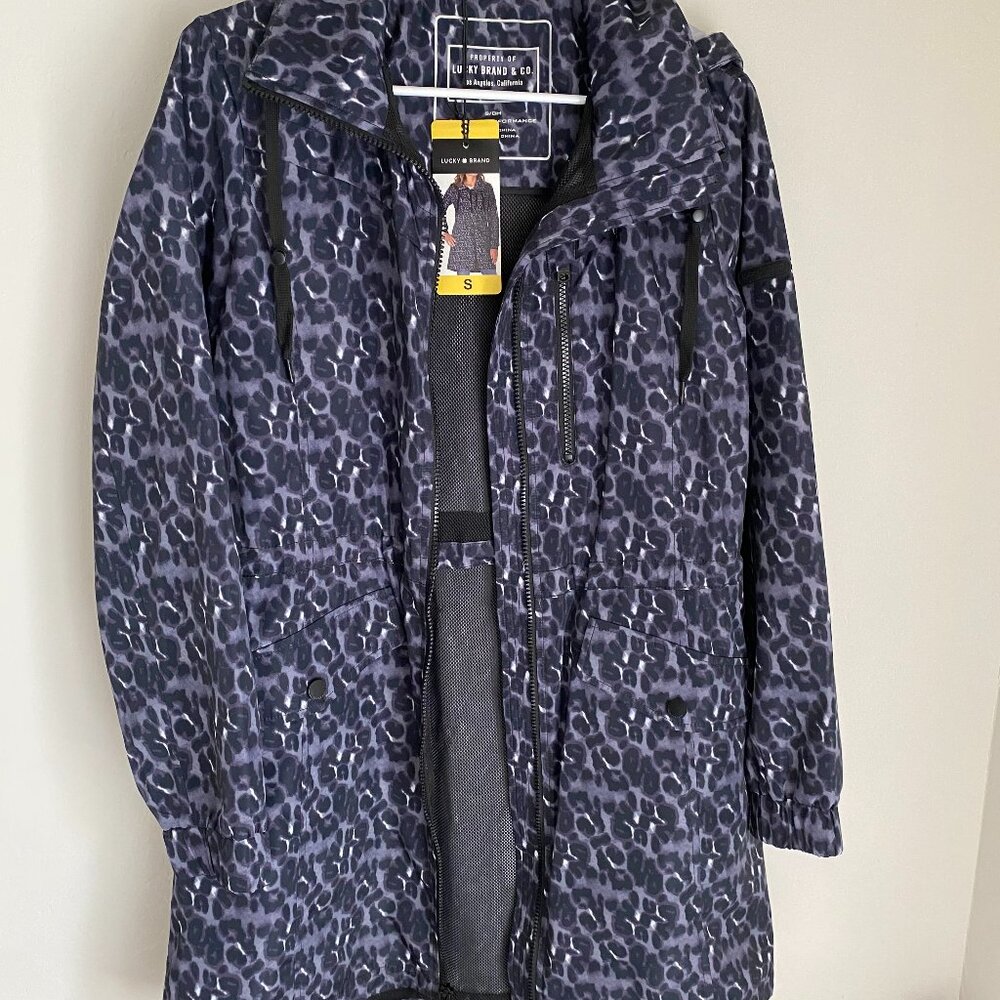 NEW Lucky Leopard Print Rain Jacket Windbreaker Size S
